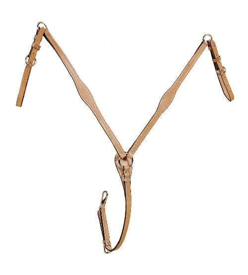 Bridle Leather FlairCenter BreastStrap 3/4in Bk/Gy