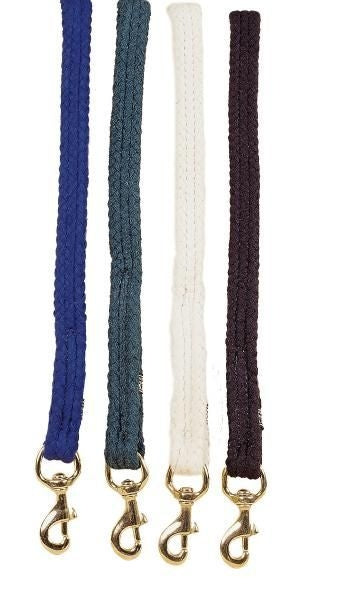 Tory Flat Braided Rope Lead Brass Snap 1X9Ft Grn