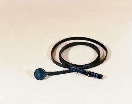 Tory 5/8In Bridle Leather Lead - Brass Buckle Blk