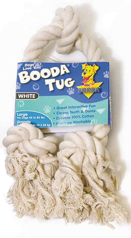 Booda Dog Dual Action Rope Tug X-Large White