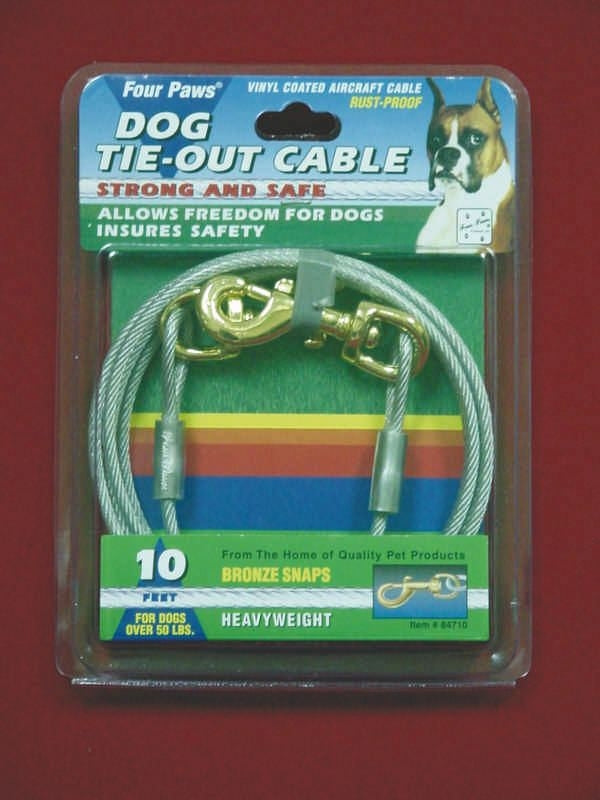 Tie Out Cable For Dogs 10 Ft Silver