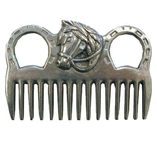Aluminum Mane Comb With Horse Head