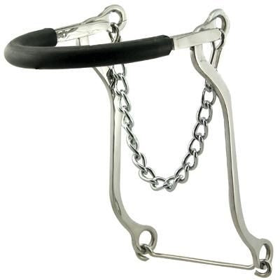 Coronet German Hackamore - Black Rubber 8.5