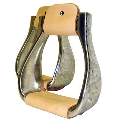 Coronet Aluminum Engraved Roping Stirrups