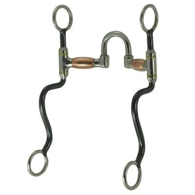 Coronet Correct Mouth Copper/Blk Iron Cheek Bit 5