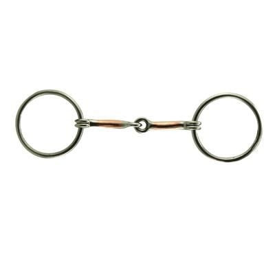 Partial Copper Mouth Loose Ring Snaffle Bit 4.75