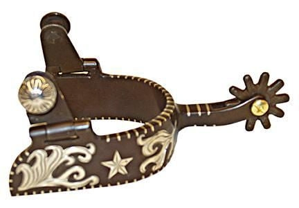 Ladies Long Shank Texas Star Cutting Spur 1.5Shank