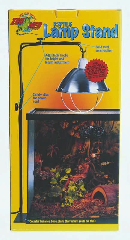 Repti Lamp Stand For Reptile Lighting Blk