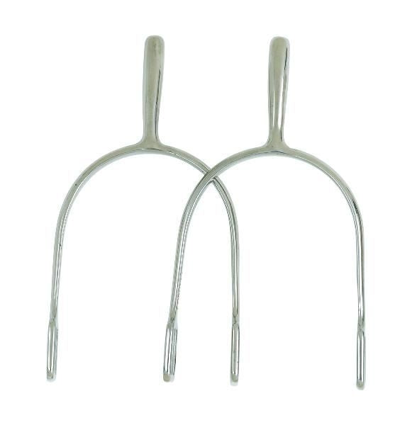Perris Ladies Rounded Dressage Spurs 1.5 Bk/Wh