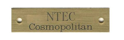 Beveled Style Girth Plate 1/2 X 3 Brass
