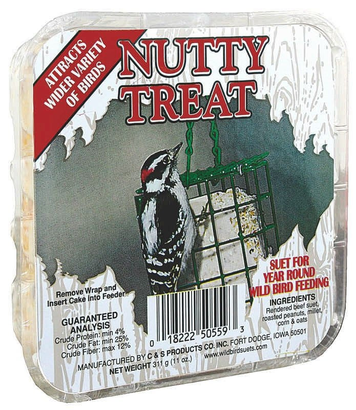 C/S Suet Treat Cakes For Wild Birds 11.75Oz Nutty