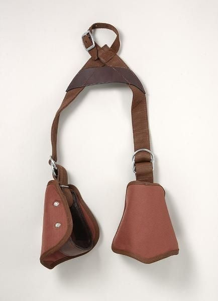 Kids Nylon Slip-On Stirrup Set Hooded Stirrup Brn