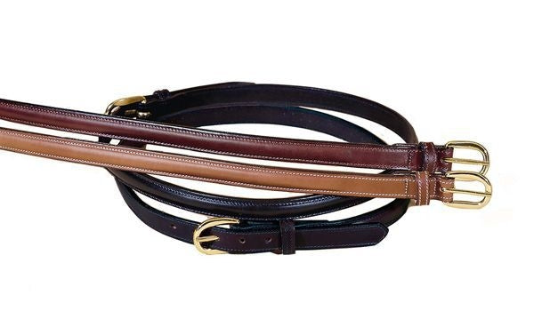 3/4In Raised Leather Belt With Sewn Buckle 24 Brn