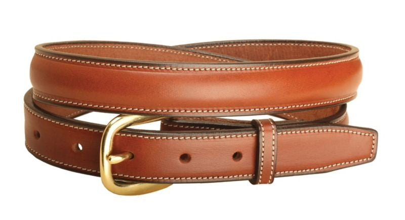 Tory Leather Leather Round Raised Belt 34 Oakbark
