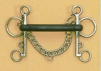 Centaur Stainless Steel Rubber Mullen Mouth Pelham