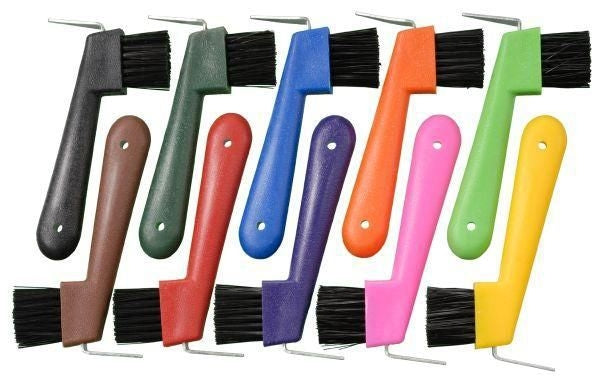 Plastic Hoof Pick Brush Combo Purple