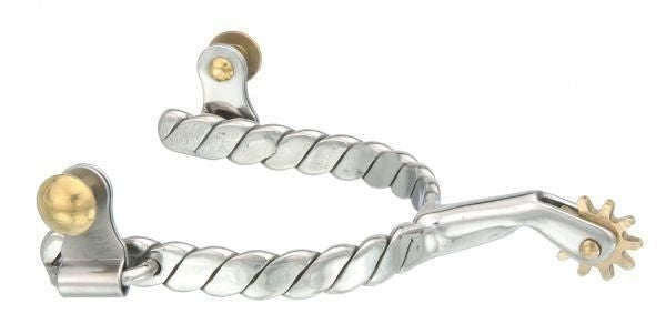 Kelly Silver Star Rope Design Spurs Mens Brn