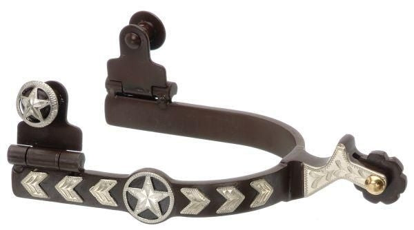 Kelly Silver Star Spur With Star/Arrow Mens Brn