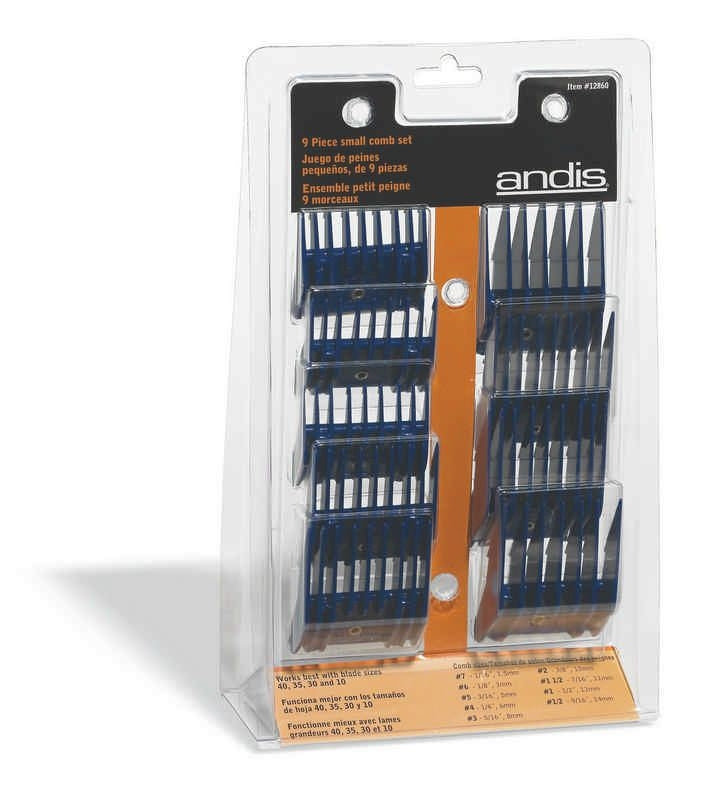 Andis Comb Set for Clippers- 9 Piece Steel