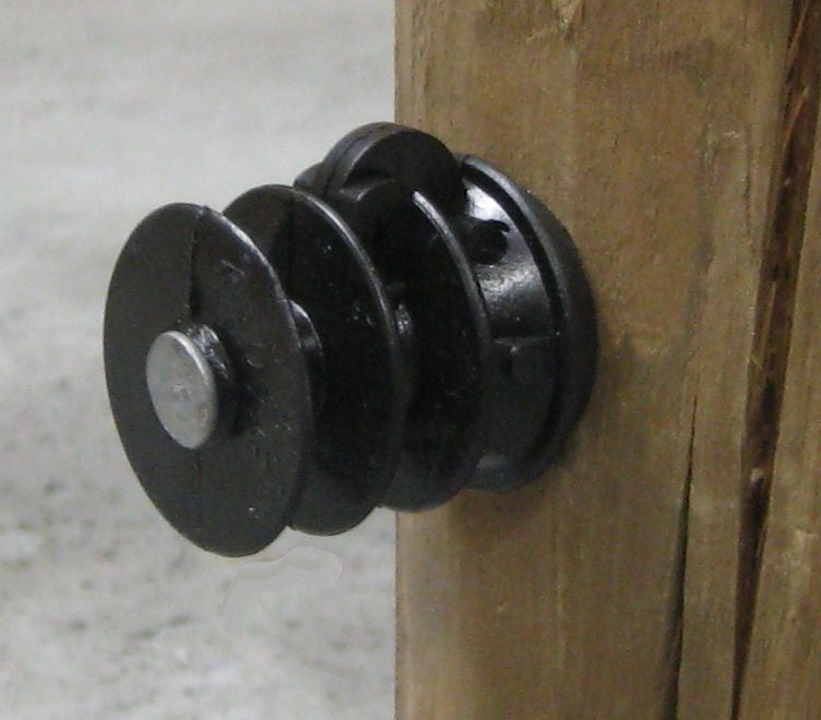 Dare Products Wood Post Elfin Insulators 25Pk Blk
