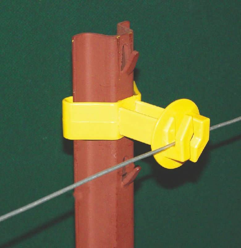 Chain Link U Post Insulator 25 Pack Yellow