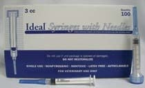 Disposble Luer Lck Syr W Nedle 3mm 100 Pk