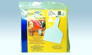 Ztags Blank Cow White