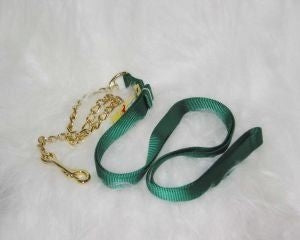 Lead Sthck Nylon With Chain Andsnap 7ft Brn