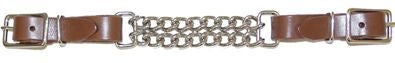 Metalab Curb Chain With Leather Strap Brn
