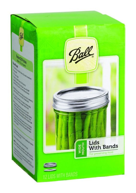 Ball Wide Mouth Lids with Bands 12 Count