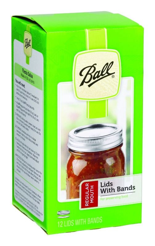 Ball Regular Lids with Bands 12 Count