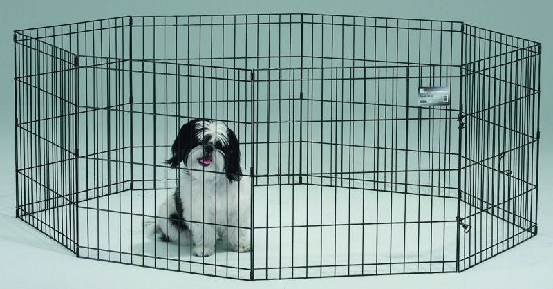 Exercise Pen With Door 24in X 24in Black