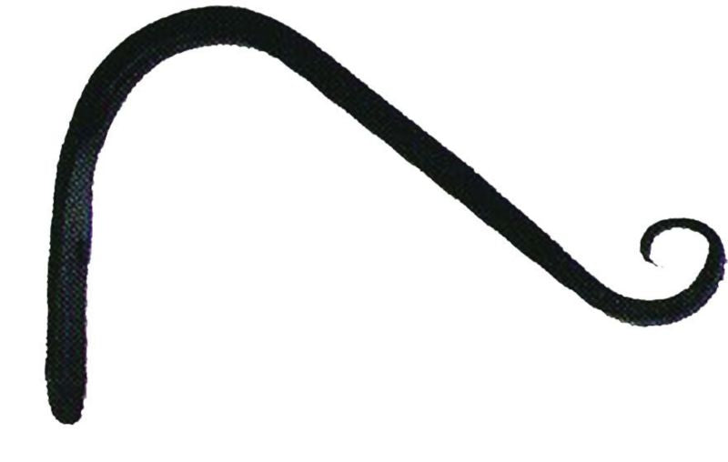 Hookery Curved Hanger Upturn Hook 12in Black