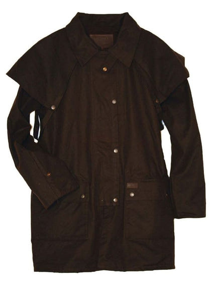 Outback Men Bush Ranger Short Oilskin Jacket 3X Bk