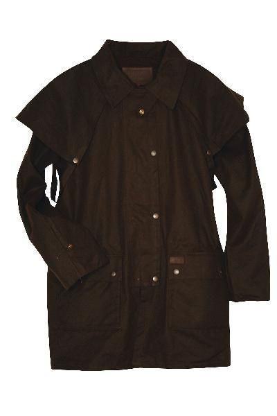 Outback Men Bush Ranger Short Oilskin Jacket 3X Bk