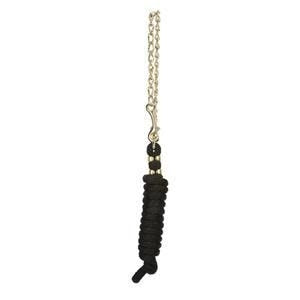 Poly Lead Rope With Brass Plated Swivel Chain 8ft