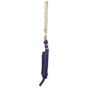 Poly Lead Rope With Brass Plated Swivel Chain 8ft