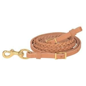 Weaver Slim 3Plait Roper Rein 1/2 X 8Ft Natural
