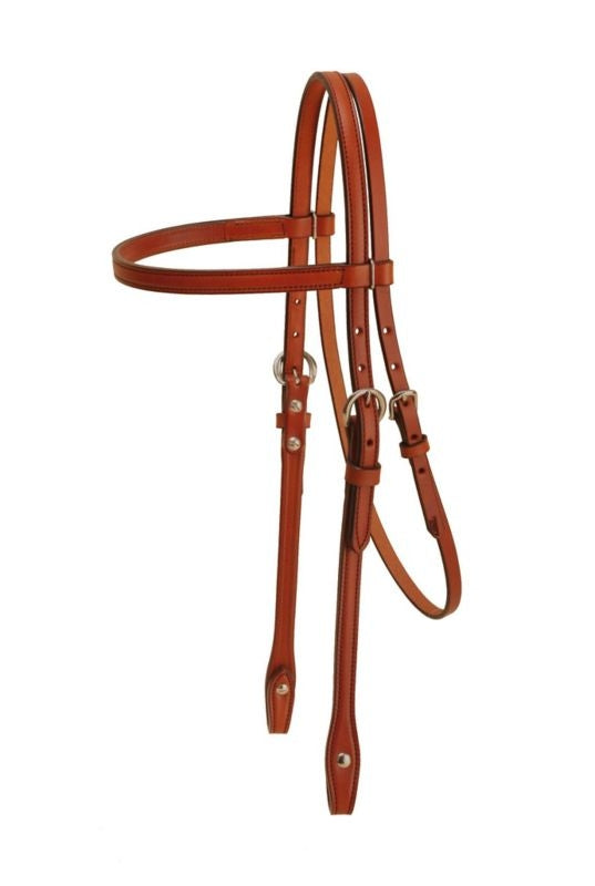 Tory Brow Band Headstall 5/8in Horse Bk/Gry