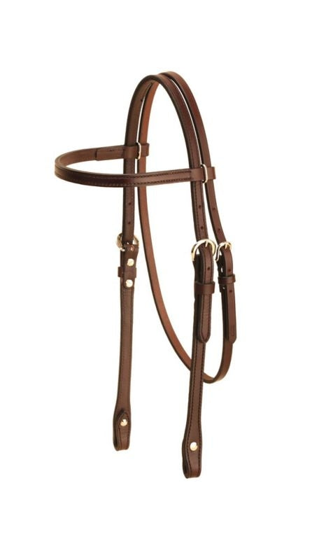 Tory Brow Band Headstall 5/8in Horse Bk/Gry