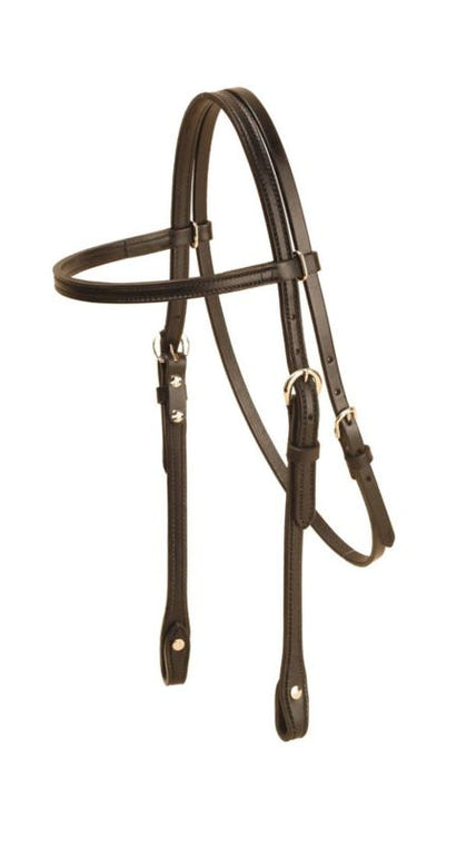 Tory Brow Band Headstall 5/8in Horse Bk/Gry