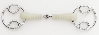 Hm Jointed Ribbed Mouth Loop Ring Gag Bit Ss