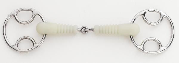 Hm Jointed Ribbed Mouth Loop Ring Gag Bit Ss