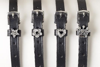 Camelot Jewelry Spur Strap 18 Bk/Wh