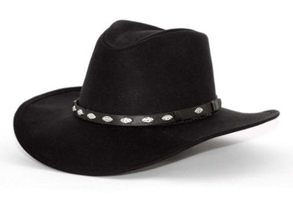 Outback Trading Badlands Oilskin Hat Small Black