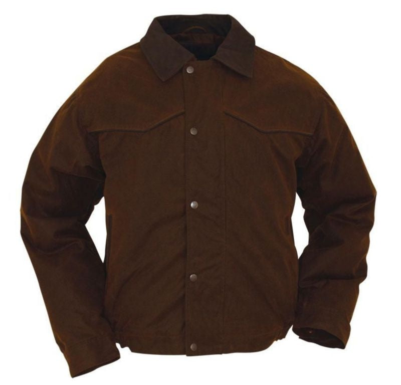 Outback Oilskin Mens Trailblazer Jacket S Bronze