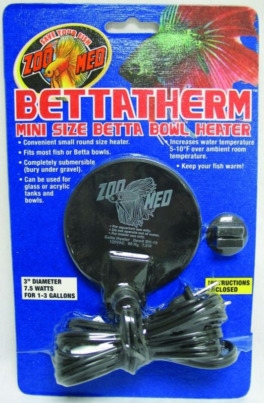 Zoo Med Bettatherm Betta Bowl Heater 7.5 Watt