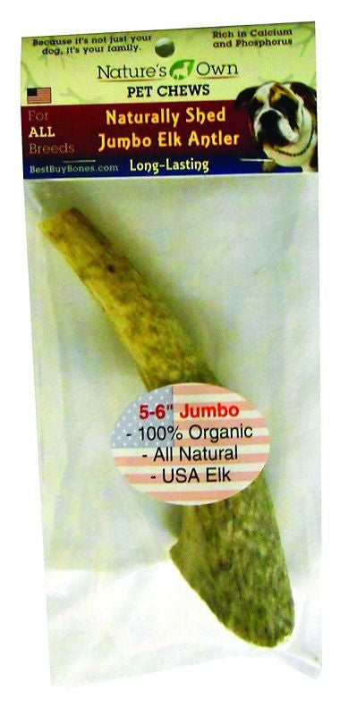 Natures Own Chews Jumbo Natly Shed Antler 5-6