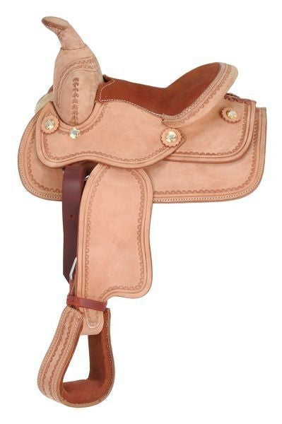King Series Mini Western Deluxe Saddle Pkg 8 Tan