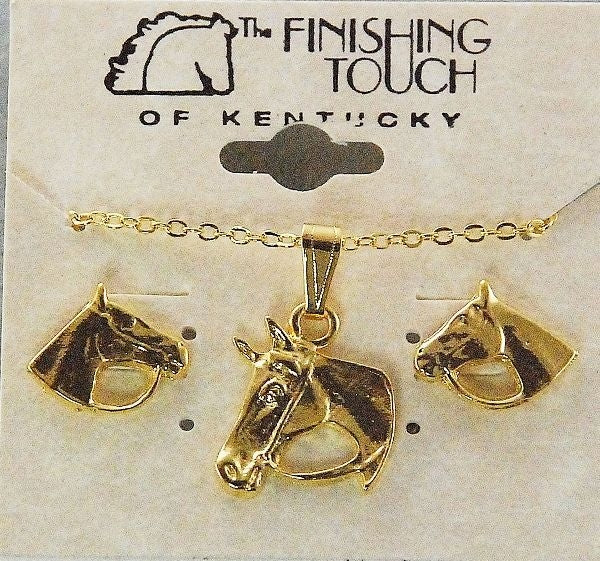 Finishing Touch Horse Head With Bridle Gift Set Gold